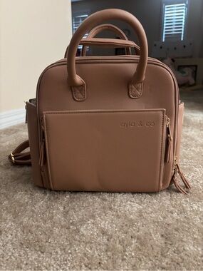 Ayla & Co Blush Tan Convertible Baby Bag